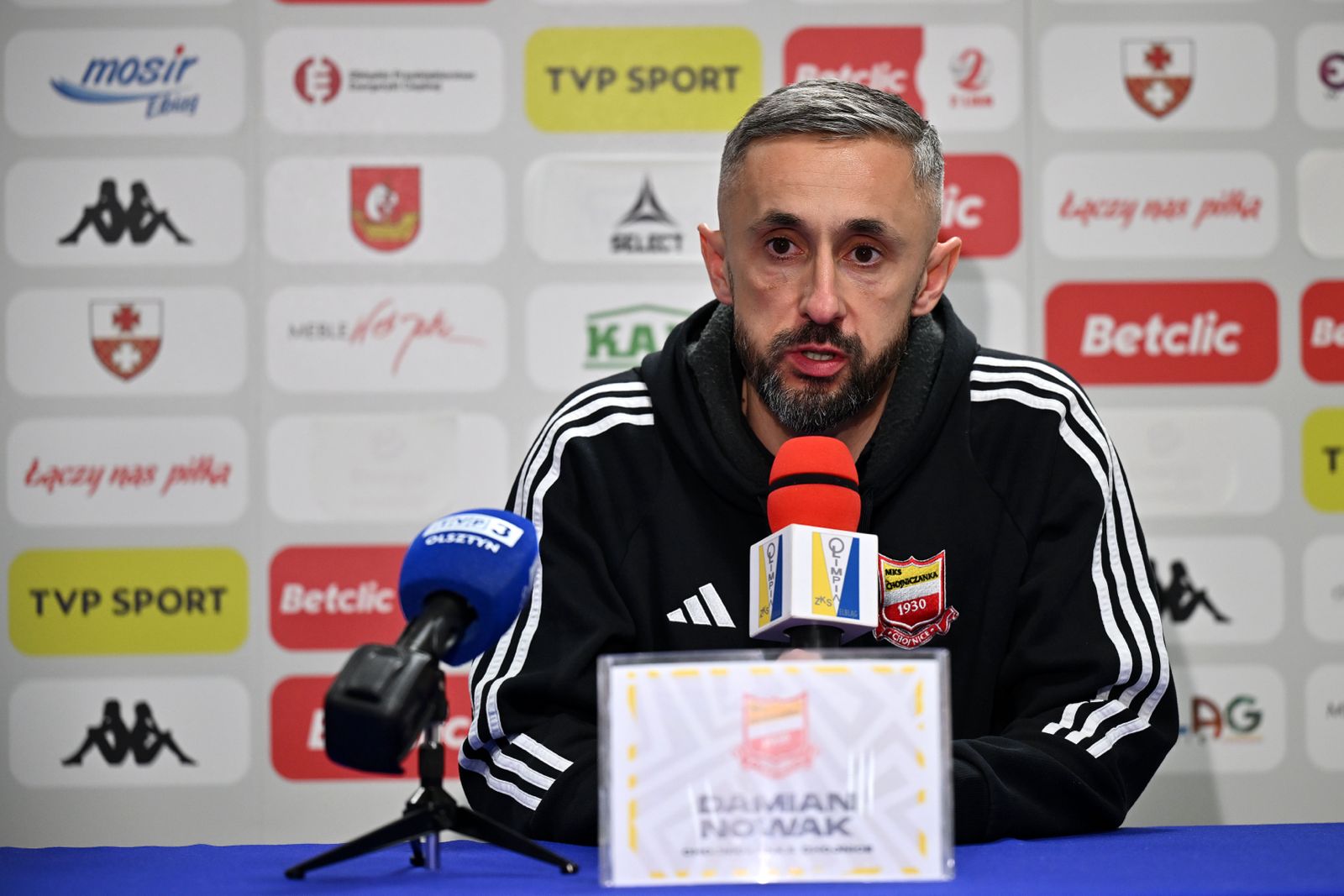 Konferencja prasowa po meczu Olimpia Elbląg — Chojniczanka
