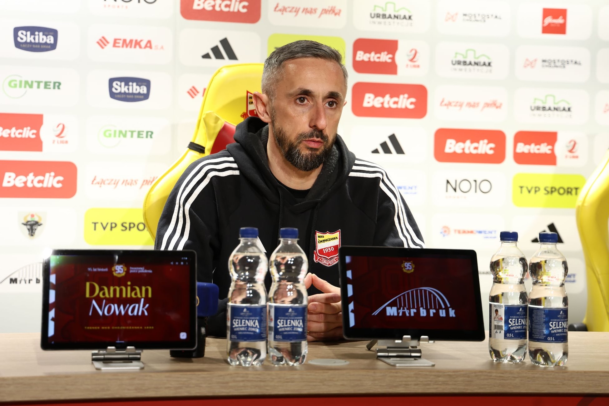 Konferencja prasowa po meczu Chojniczanka — Hutnik Kraków