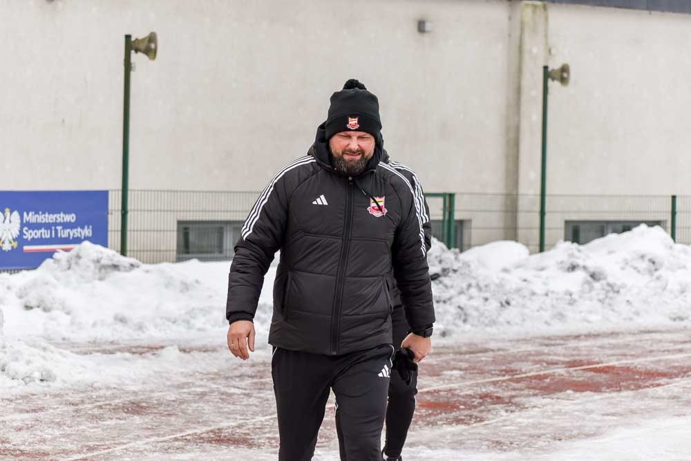 Trener Marek Brzozowski po sparingu z Pogonią Grodzisk Mazowiecki