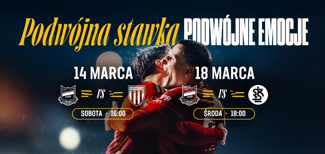 Sprzedaż biletów na mecze z Sandecją Nowy Sącz i ŁKS-em II Łódź
